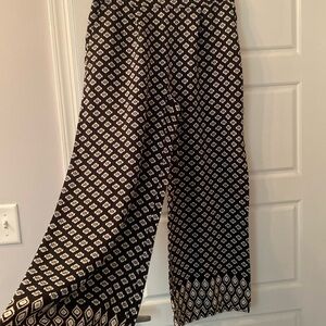 Loft Printed Wide Leg Pants size Small